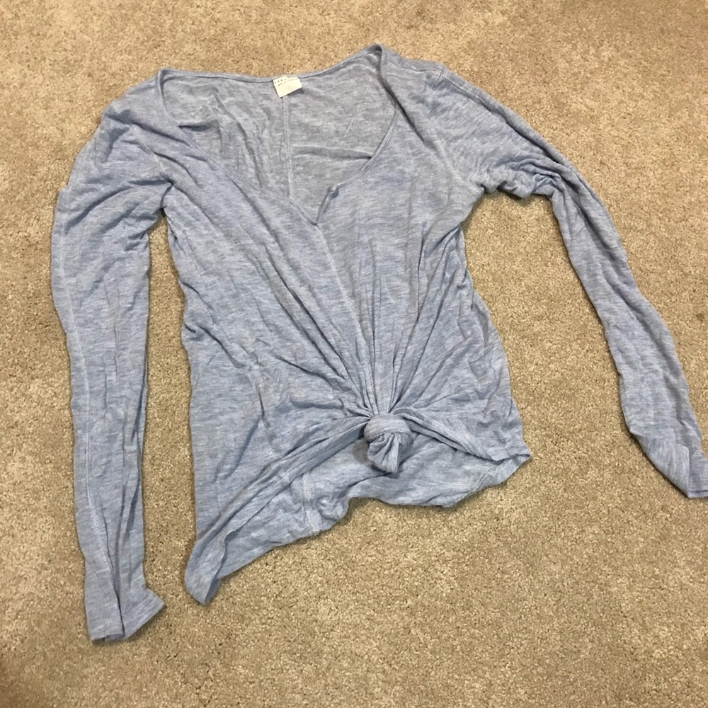 Light blue long sleeve top